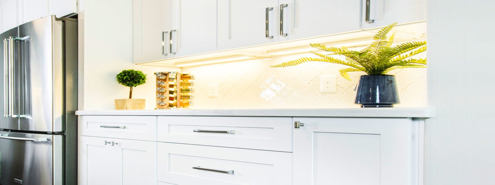 Northville elegant white kitchen cabinetry